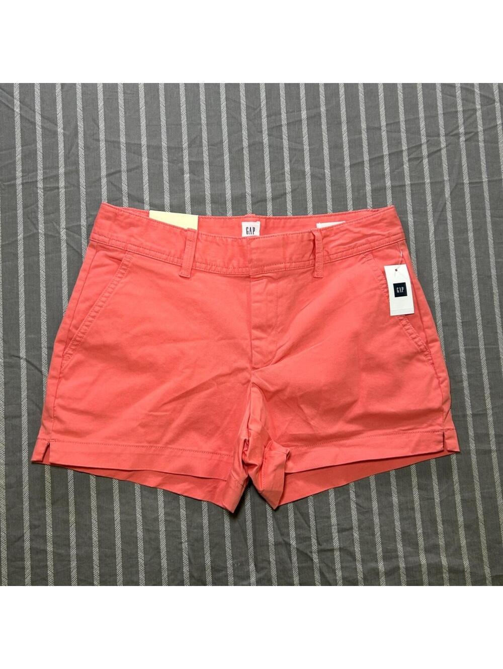 GAP Womens Sz 02 City Short Khakis Stretch Lipstick Pink NWT